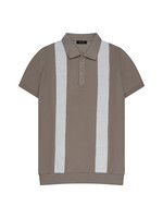 Legend Style T-shirt Slim Fit Beige met Strepen