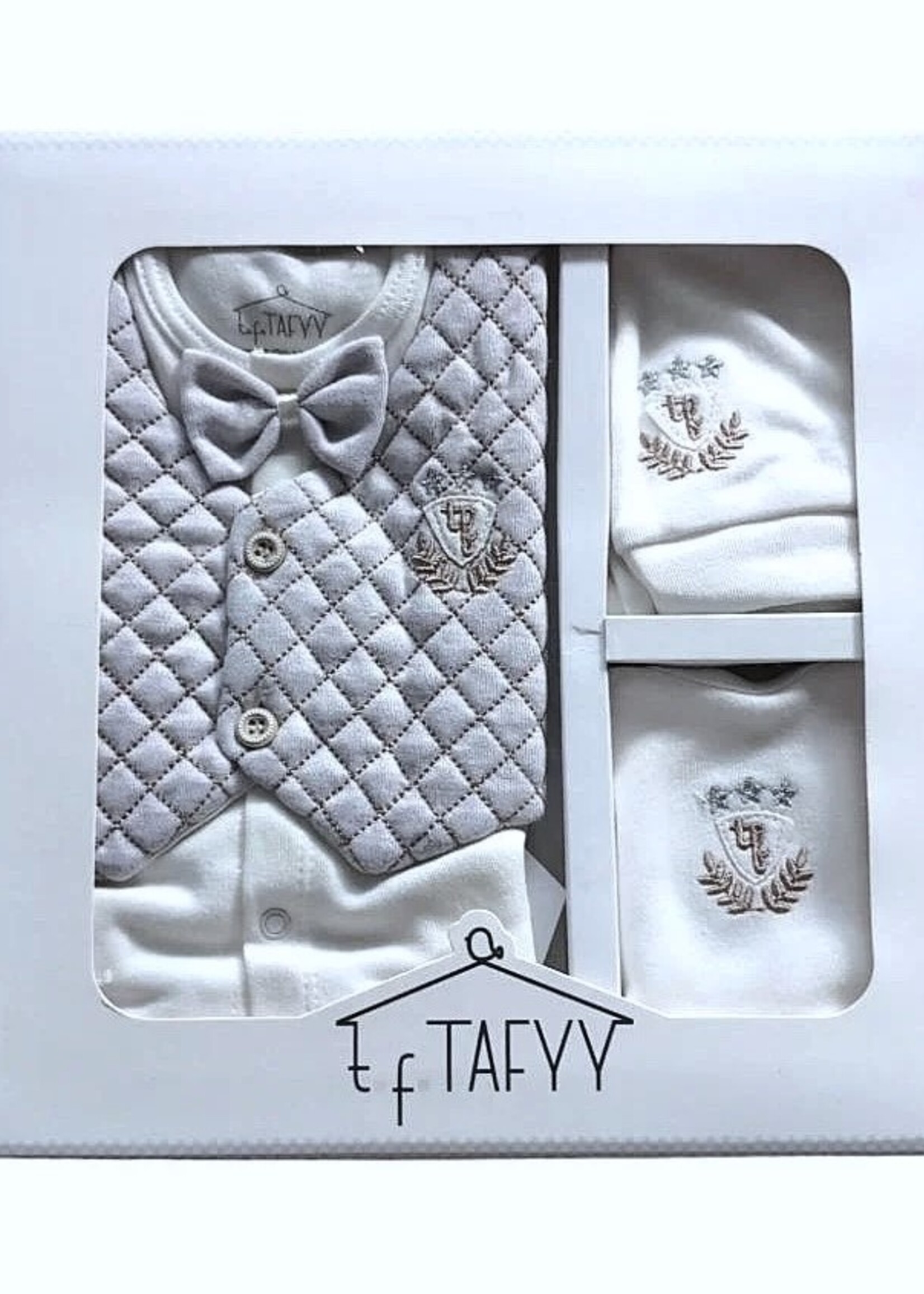 Legend Style Baby gift box 5-delig setje vest, broek, muts, slabbetje, Krabwantjes