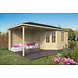Blokhut - Tuinhuis 28mm Markku met overkapping Blokhut - Tuinhuis 28mm Markku met overkapping
