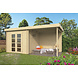 Blokhut - Tuinhuis 28mm Brenda met overkapping Blokhut - Tuinhuis 28mm Brenda met overkapping