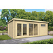 Blokhut - Tuinhuis 40mm met iso glas Flow Blokhut - Tuinhuis 40mm met iso glas Flow