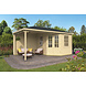 Blokhut - Tuinhuis 28mm Kennet met overkapping Blokhut - Tuinhuis 28mm Kennet met overkapping