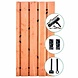 Tuindeco Privacy Meckelenburg + rvs slot 195x90cm zwart beslag Tuindeco Privacy Meckelenburg + rvs slot 195x90cm zwart beslag