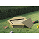 Zandbak Zeskant met deksel L175xB175xH30cm Zandbak Zeskant met deksel L175xB175xH30cm