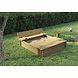 Zandbak L120xB120xH30cm met bankdeksel Zandbak L120xB120xH30cm met bankdeksel