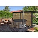 Hottub thermowood 220xH95cm Deluxe XL Inclusief kachel, polyester bak grijs, thermo cover , led lampen, bubble system, trap, usb-aansluiting, stereo/box, thermometer, thermowood grijs Hottub thermowood 220xH95cm Deluxe XL Inclusief kachel, polyester bak grijs, thermo cover , led lampen, bubble system, trap, usb-aansluiting, stereo/box, thermometer, thermowood grijs