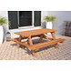 Hardhouten picknicktafel Comfort Dikte: 35mm Afmeting: L180xB160xH75cm Hardhouten picknicktafel Comfort Dikte: 35mm Afmeting: L180xB160xH75cm