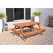 Hardhouten picknicktafel Economy Dikte: 30mm Afmeting: L160xB150xH75cm Hardhouten picknicktafel Economy Dikte: 30mm Afmeting: L160xB150xH75cm
