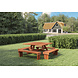 Hardhouten picknicktafel Vierkant Dikte: 35mm Afmeting: L210xB210xH75cm Hardhouten picknicktafel Vierkant Dikte: 35mm Afmeting: L210xB210xH75cm