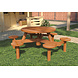 Hardhouten picknicktafel Rondo Dikte: 35mm Afmeting: 180xH75cm Hardhouten picknicktafel Rondo Dikte: 35mm Afmeting: 180xH75cm