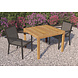 Tuinset teak Tafel 100x100cm 100 x 100 cm Tuinset teak Tafel 100x100cm 100 x 100 cm