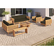 Teak loungeset Riverside fauteuil incl kussens Teak loungeset Riverside fauteuil incl kussens