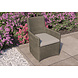 Wicker stoel Danburry wicker: donker bruin / Kussen: beige grijs 74,5x60x89 minimum afname en veelvoud van 2 stuks Wicker stoel Danburry wicker: donker bruin / Kussen: beige grijs 74,5x60x89 minimum afname en veelvoud van 2 stuks