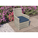 Wicker stoel Georgetown wicker: grijs melee / Kussen: antraciet 74,5x60x89 minimum afname en veelvoud van 2 stuks Wicker stoel Georgetown wicker: grijs melee / Kussen: antraciet 74,5x60x89 minimum afname en veelvoud van 2 stuks