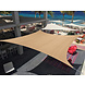 Zonnezeil 4-kant 4.2x4.2m zandbeige zandbeige 320 gr/m2 open geweven doek Zonnezeil 4-kant 4.2x4.2m zandbeige zandbeige 320 gr/m2 open geweven doek