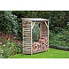 Berging geimpregneerd Voor openhaard hout B180xD50xH180cm Berging geimpregneerd Voor openhaard hout B180xD50xH180cm