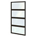 Glaswand modern zwart dubbel Wandmodule B99xH210cm Glaswand modern zwart dubbel Wandmodule B99xH210cm