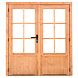 Red Class Wood glas deur incl zwart beslag Red Class Wood glas deur incl zwart beslag