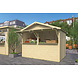 Kiosk 16mm onbehandeld vuren Rudolph 300x200cm incl. vloer Kiosk 16mm onbehandeld vuren Rudolph 300x200cm incl. vloer