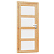 Woodvision Vuren enkele 4-ruits glasdeur inclusief kozijn, rechtsdraaiend, 90 x 201 cm, onbehandeld. Woodvision Vuren enkele 4-ruits glasdeur inclusief kozijn, rechtsdraaiend, 90 x 201 cm, onbehandeld.
