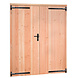 Woodvision Douglas dubbele dichte deur met zwart beslag inclusief kozijn, 168 x 201 Woodvision Douglas dubbele dichte deur met zwart beslag inclusief kozijn, 168 x 201