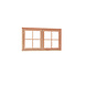 Woodvision Redvision dubbel uitzetraam 136x77 incl.beslag Woodvision Redvision dubbel uitzetraam 136x77 incl.beslag