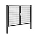 Hillfence metalen dubbele poort Premium-line inclusief slot, 300 x 180 cm, zwart Hillfence metalen dubbele poort Premium-line inclusief slot, 300 x 180 cm, zwart