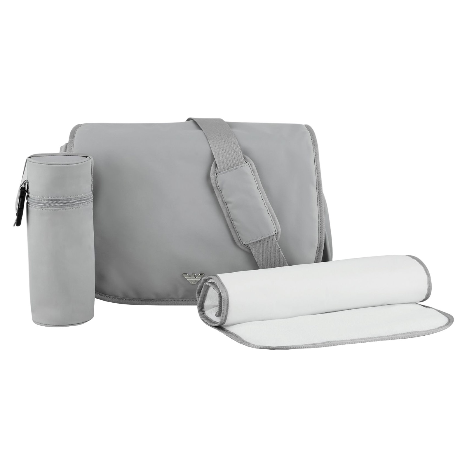 Emporio Armani grey changing bag with changing mat - Lolly Pop Kindermode