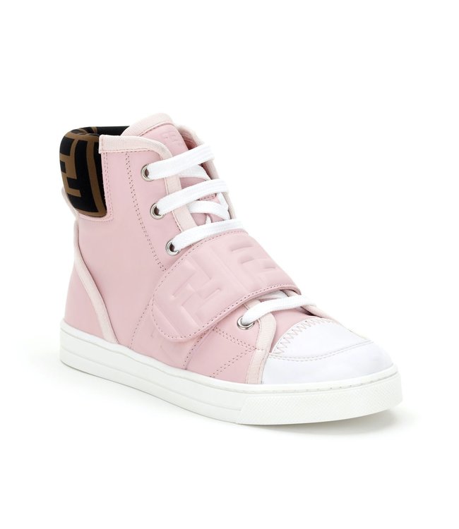 Fendi roze halfhoge sneakers FF logo - Lolly Pop Kindermode