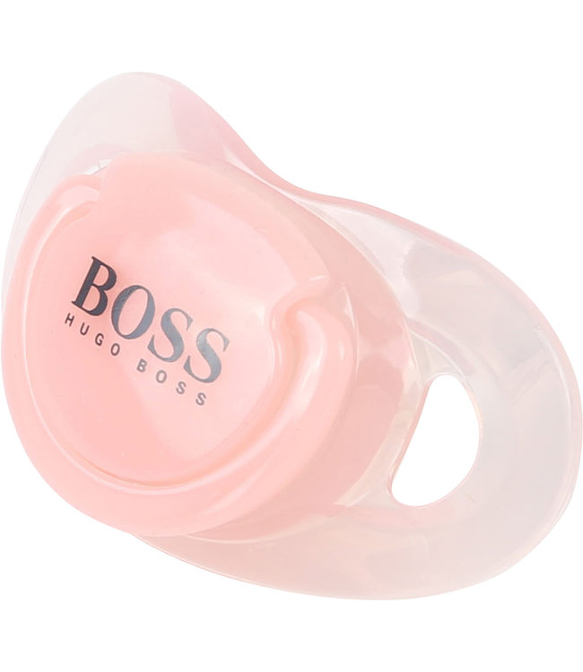 Vooruitzien Omgeving wonder BOSS roze speen met logo - Lolly Pop Kindermode