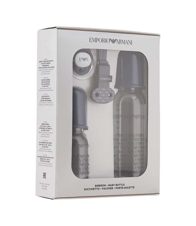 Emporio Armani Flessenset + speen met logo