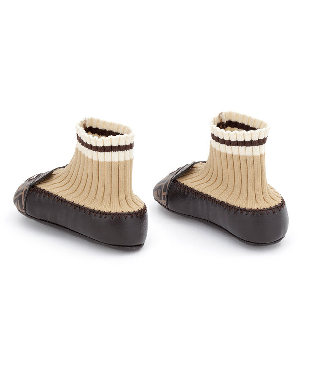 Fendi Fendi Calzino Vitel. FF Nap Calz  Nero Marron Camel