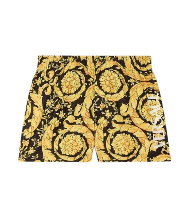 Versace Versace Swim Shorts Giada All Over Baroque Black Gold