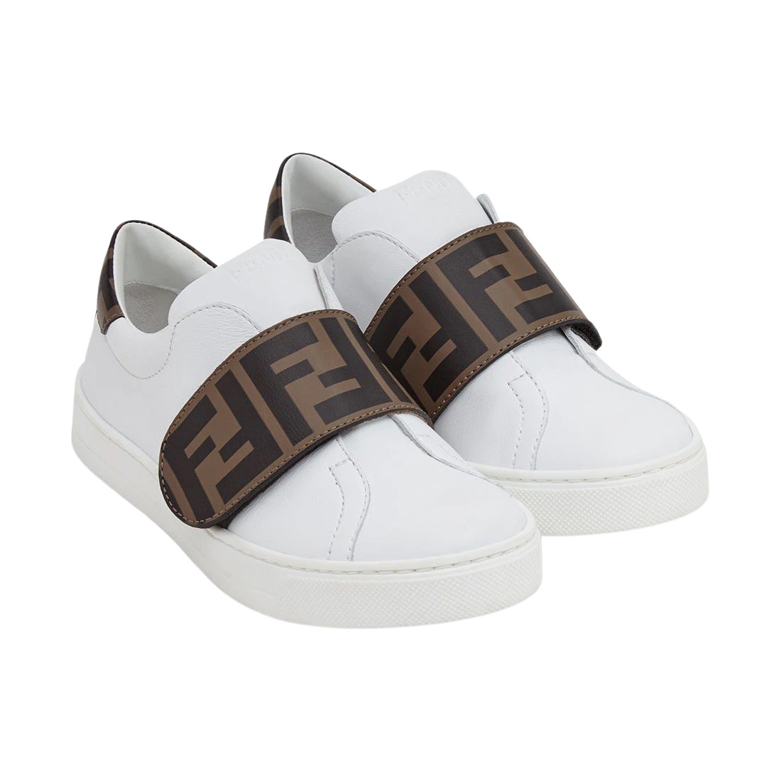 Fendi Sneaker Vitel FF Bianco Tabacco Nero Lolly Pop Kindermode