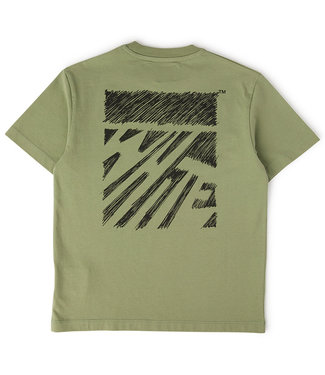 Off White Off White Scribble Tee Olive  Black