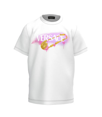 Versace Versace T-Shirt Jersey Pin Logo Print White Baby
