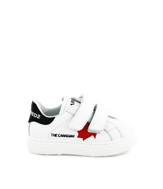 DSQUARED2 DSQUARED2 The Canadian Sneakers Logo Embroidered White Black Red