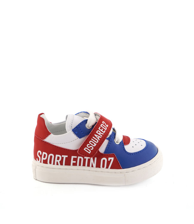 DSQUARED2 DSQUARED2 Sport Edtn.07 Sneakers Logo Print White Red Indigo