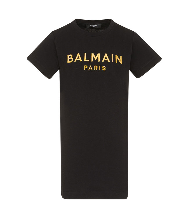 Balmain Balmain Jersey Dress Black Gold