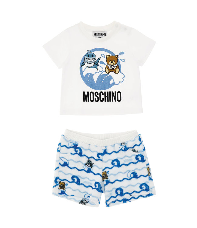 Moschino Moschino T-Shirt+Shorts Azure Toy Shark