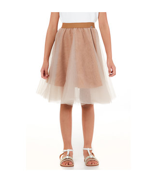 Liu Jo Liu Jo Tulle Poly Lady Skirt Cream Barley