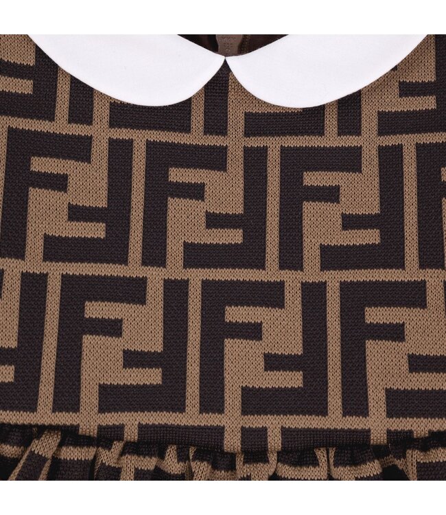 Fendi Fendi Abito Bfem Jersey Logo FF Nocciola Marrone BFB340_A6A6_F0E0X