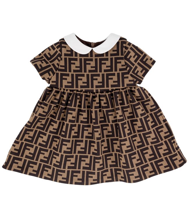 Fendi Fendi Abito Bfem Jersey Logo FF Nocciola Marrone BFB340_A6A6_F0E0X