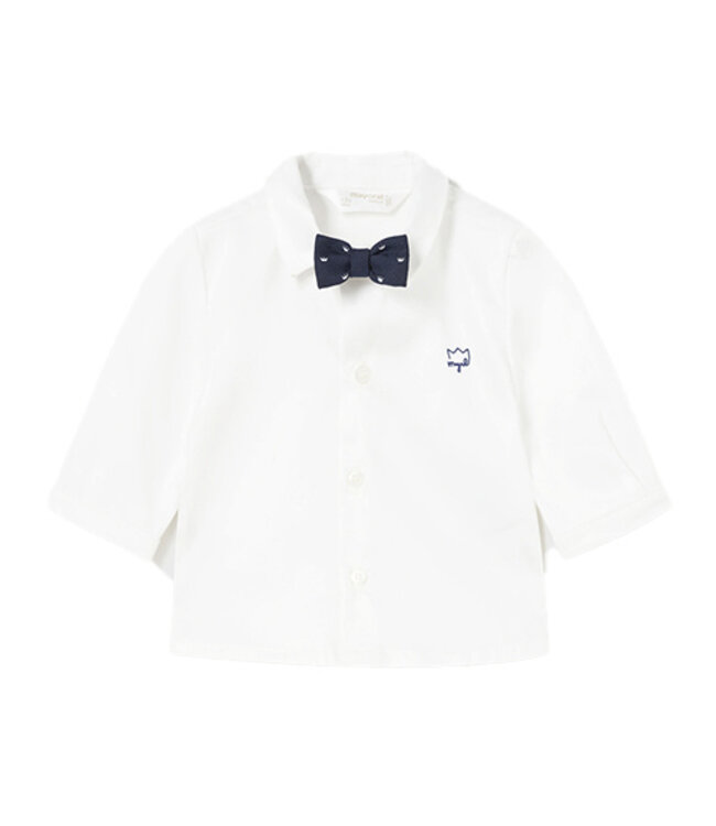 Mayoral Mayoral Long Sleeve Shirt And Bowtie White 2165_96