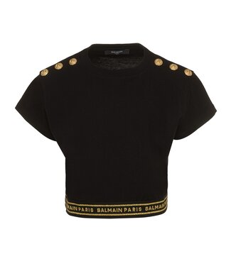 Balmain Balmain T-Shirt Top Black BT8A91