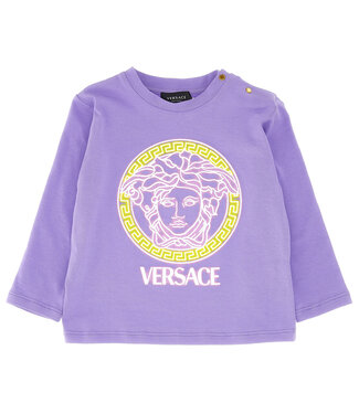 Versace Versace T-Shirt Medusa Print Lilac Pink Yellow