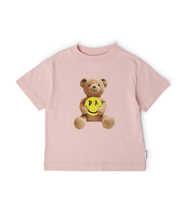 Palm Angels  Palm Angels Smiley Bear T-Shirt Short Sleeve Rose Pink Lemon PGAA002F23JER0033415