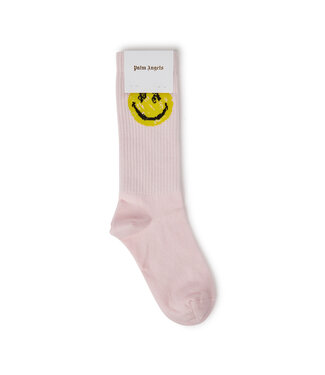 Palm Angels  Palm Angels Smiley Brush High Socks Rose Pink Lemon PGRA005F23KNI0043415