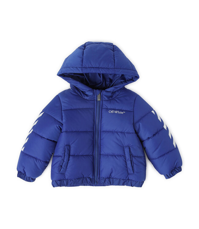 BOOKISH DIAG PUFFER JACKET in blue