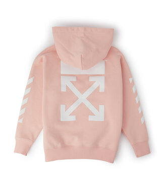 Off White Off White Classic Arrow Tab Hoodie Pink White OGBB002F23FLE0013001